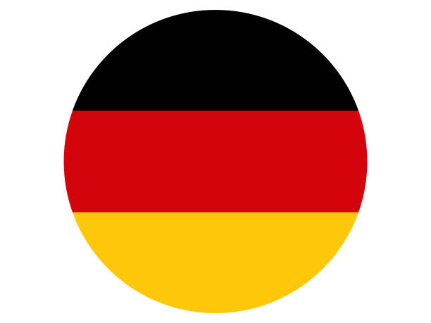 vector illustration of Circle flag of Germany on white background